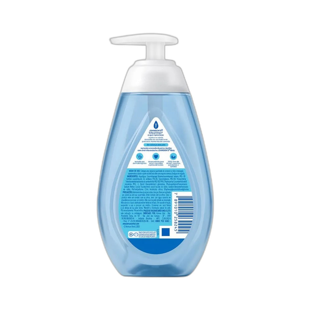 Sabonete Líquido Johnson’s Baby Glicerina Baunilha 200ml em fundo branco